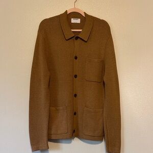 Old Navy Men's Chest-Pocket Knit Shirt Jacket in Brown